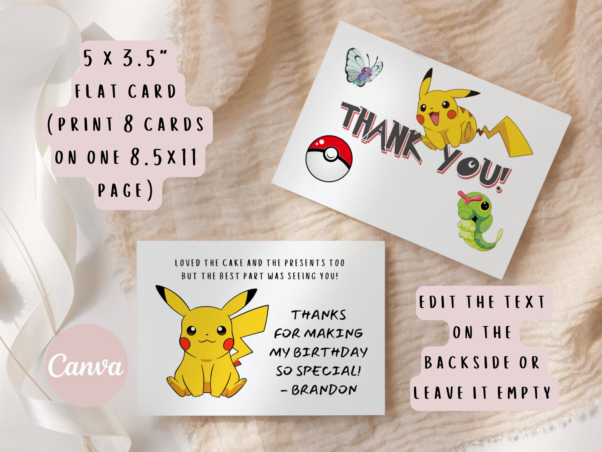 Pokemone Printable Birthday Invitation, editable invitation | kids birthday invite | Instant Download | birthday party template